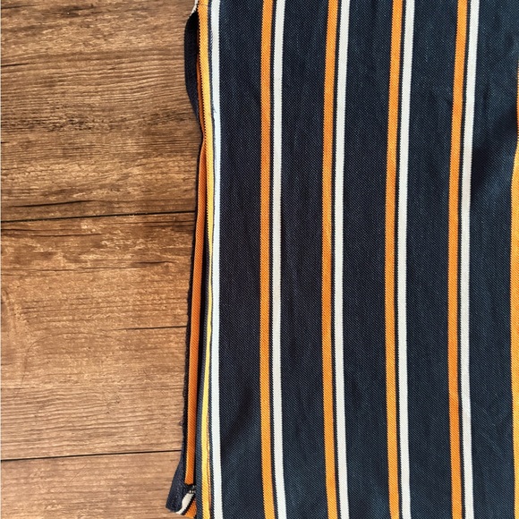 Zara polo vertical stripe long sleeve dress pique M - Picture 5 of 6